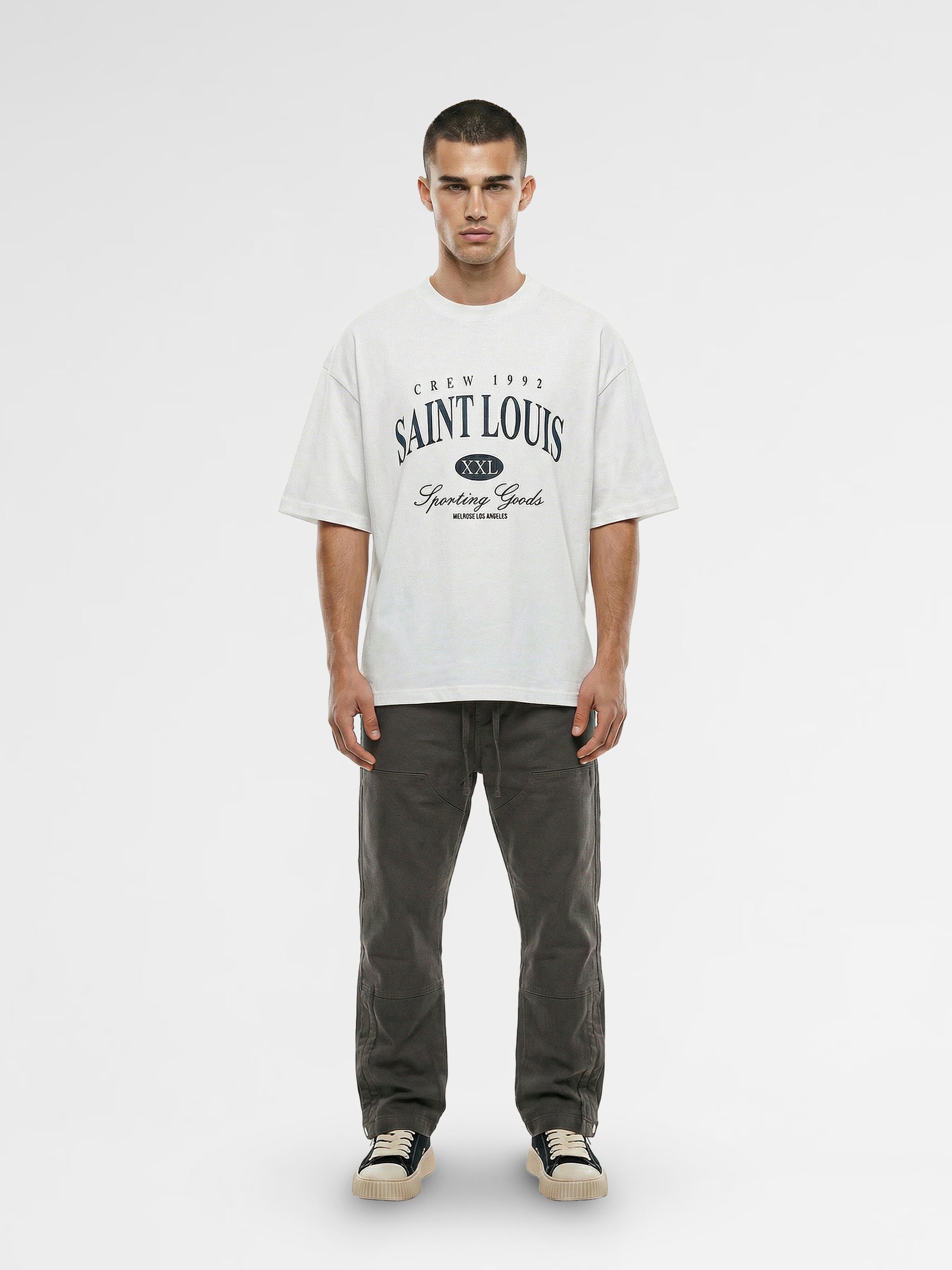 Crew Milano T-Shirt Logo Print - White
