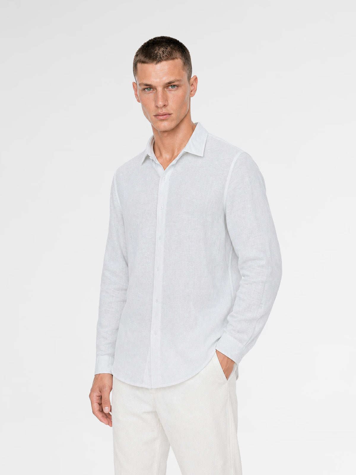MAISON 9 PARIS Blue Soft Cotton Shirt