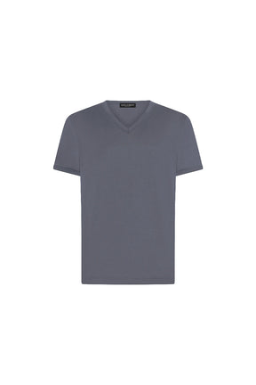Dolce & Gabbana T-shirt neck logo tag light grey