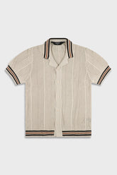 Ainker 802 Mocha Knit Button Shirt