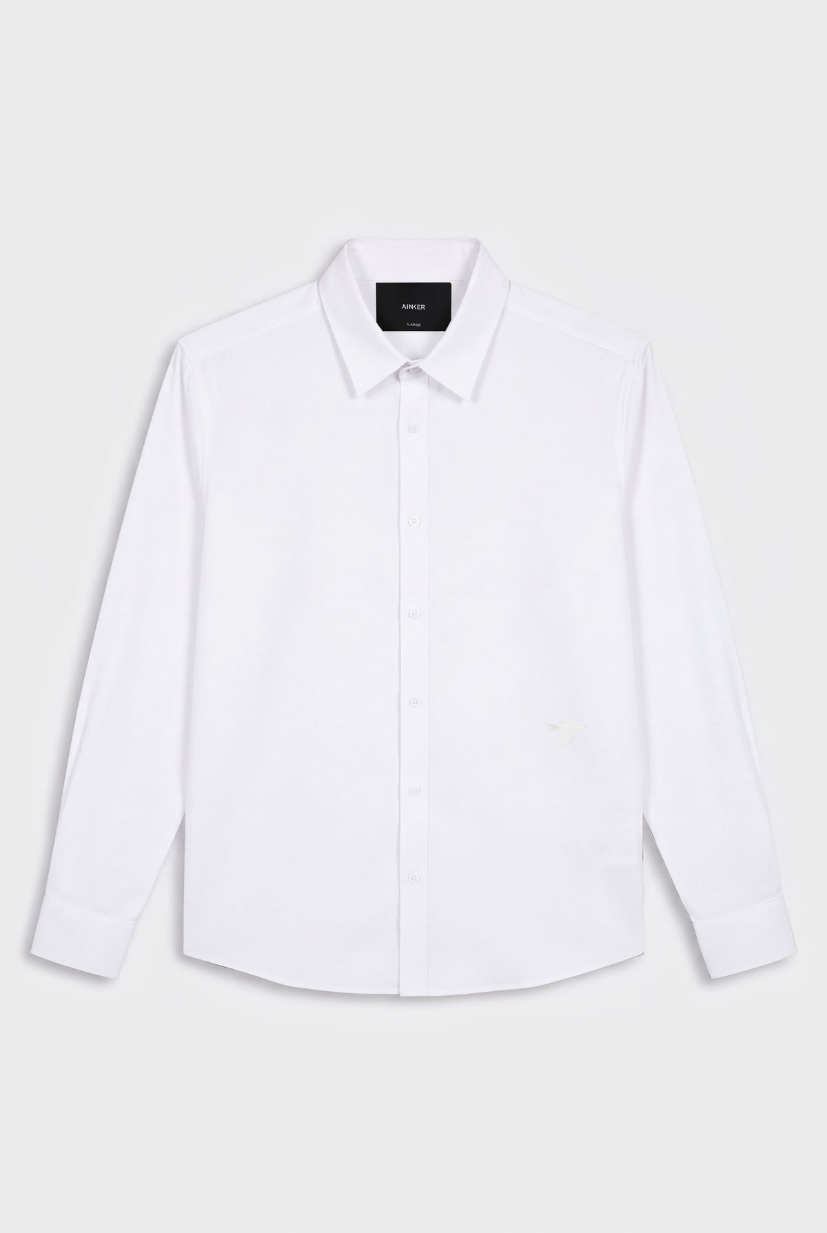 Ainker Wool Blend 1081 White Shirt