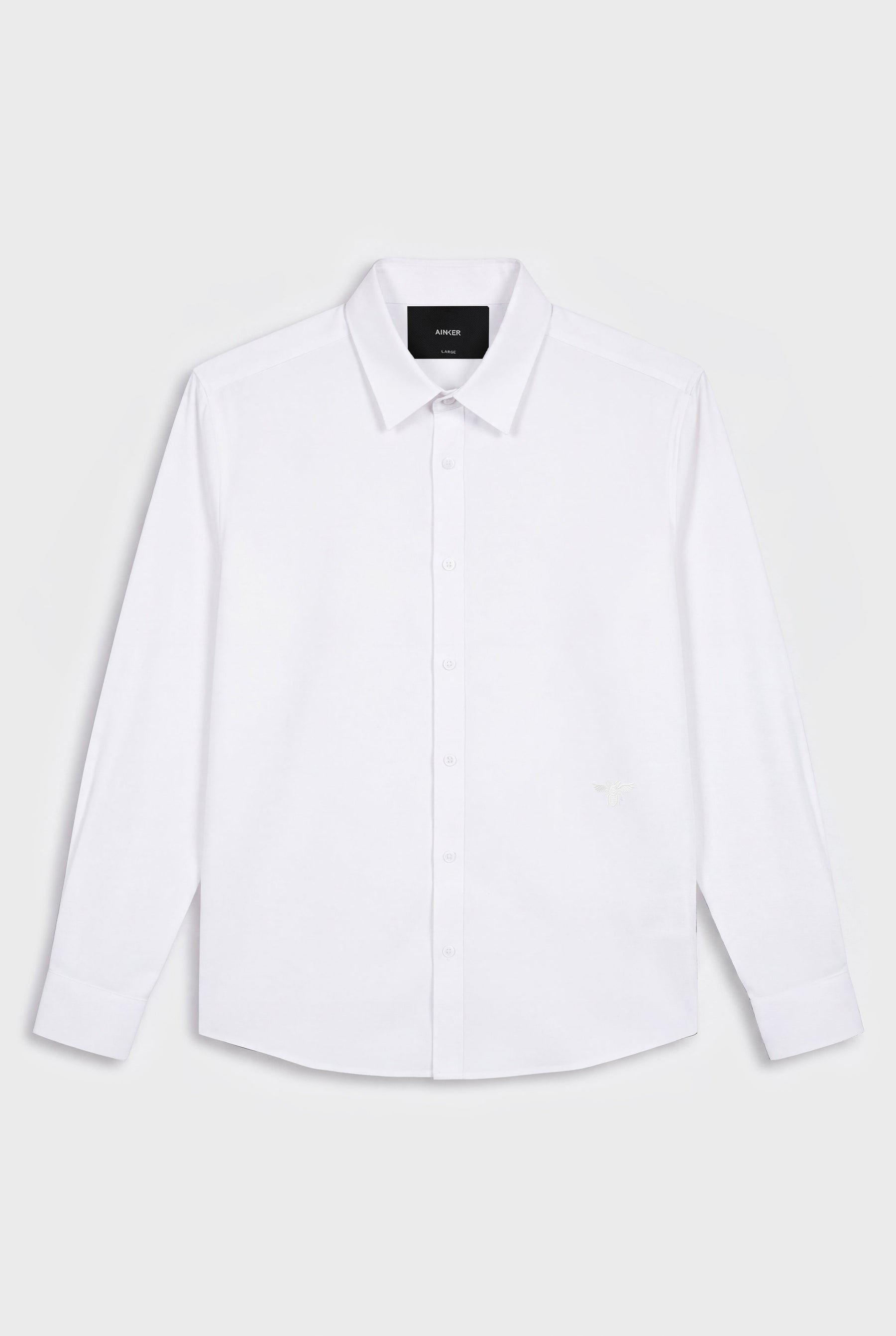 Ainker Wool Blend 1081 White Shirt