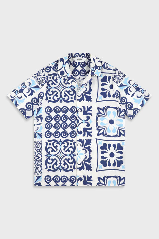 Ainker Cotton Poplin 840 Blue Shirt