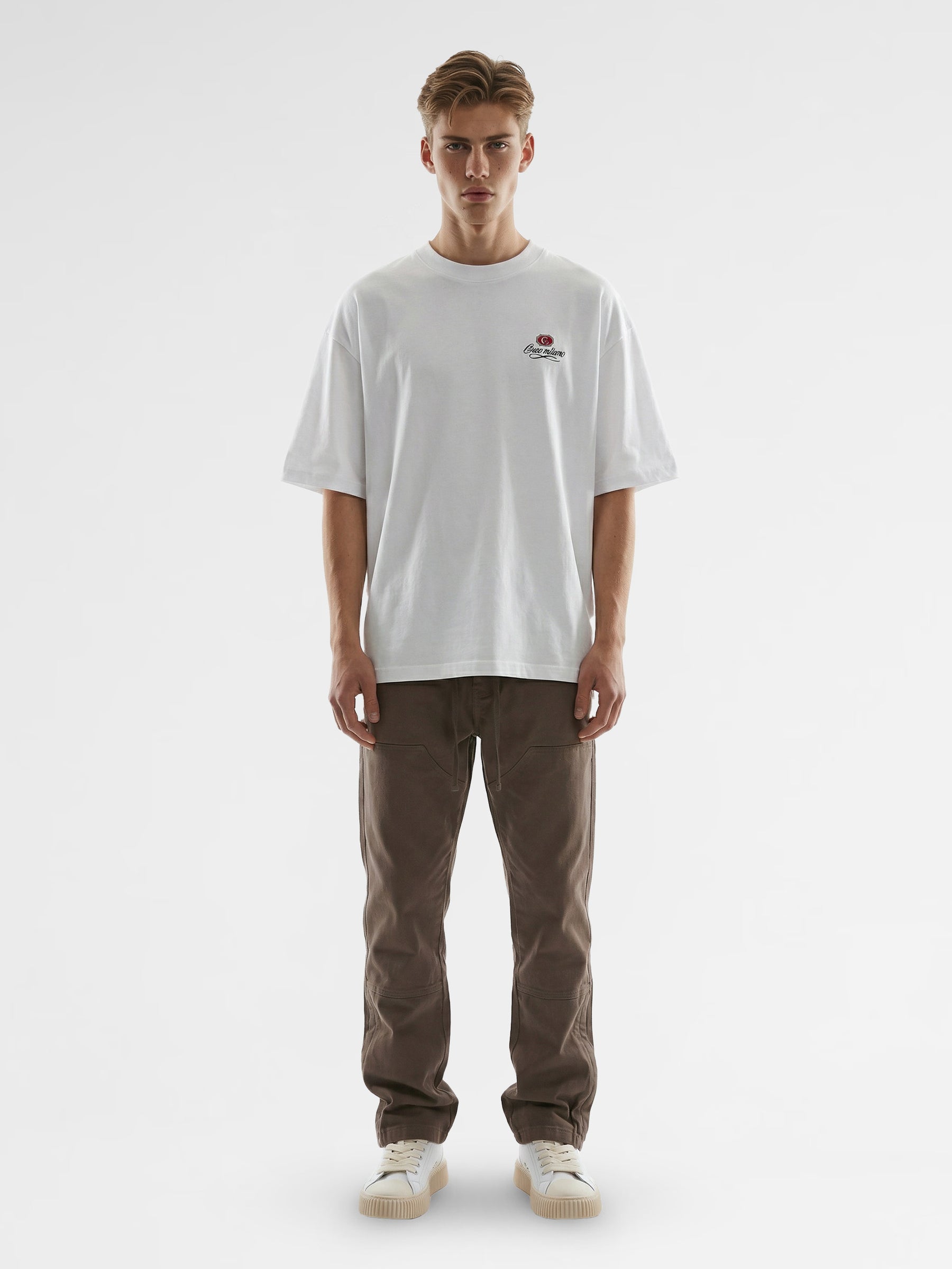 CREW Milano Oversized T-Shirt Logo Print