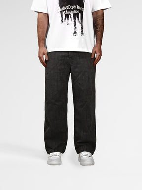 BLACK Wide-Leg Jeans Pants