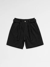 CREW Milano Elegant Belt Shorts Black