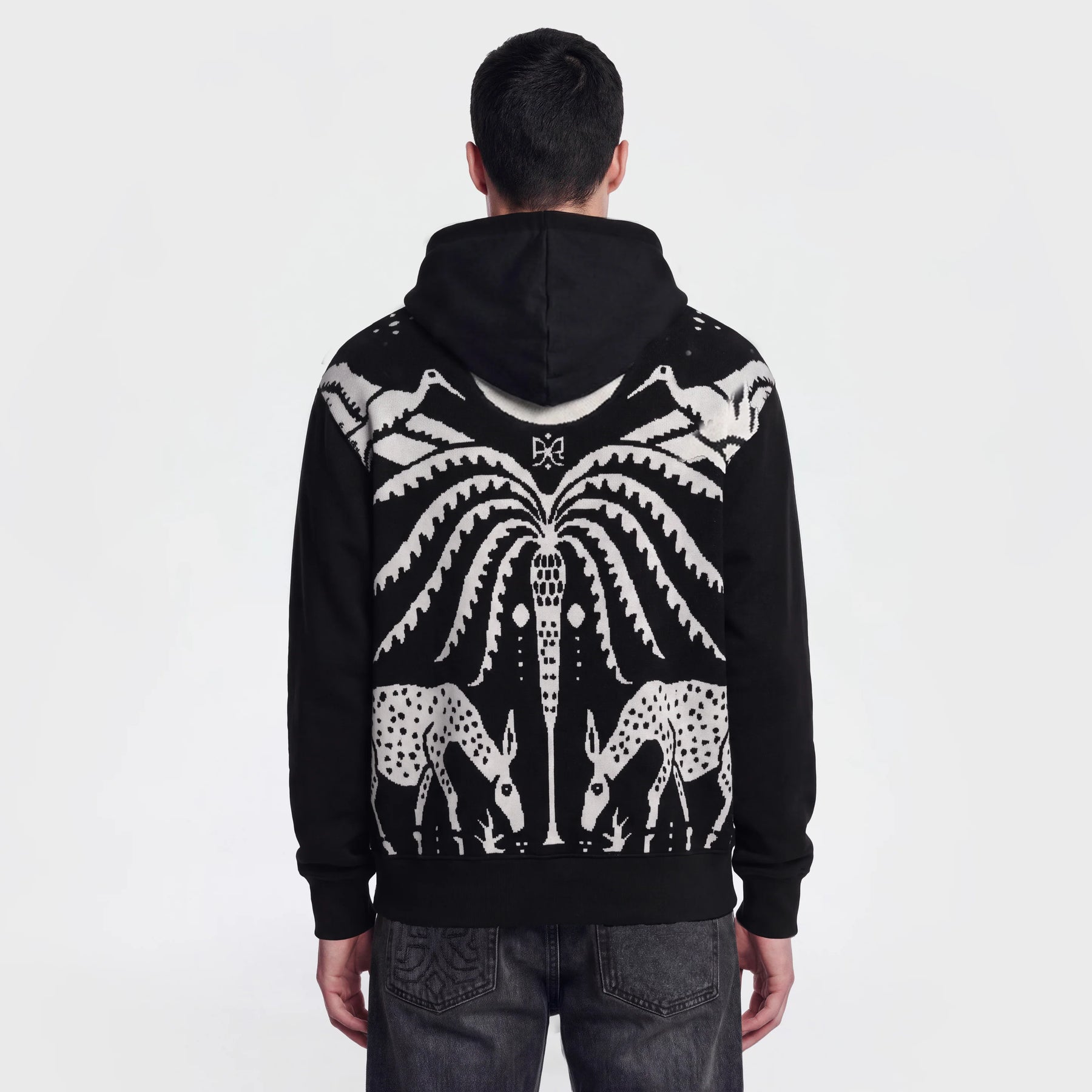 Ainker 1130 Black Knit Hoodie