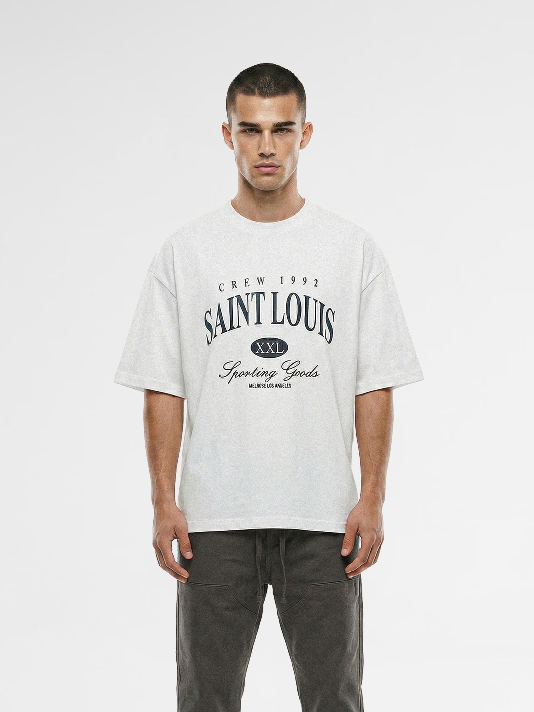 Crew Milano T-Shirt Logo Print - White