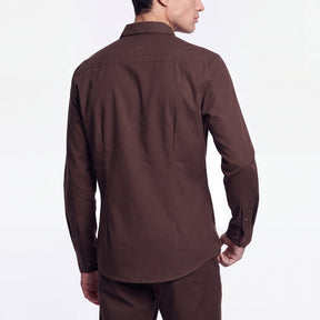 Ainker Wool Blend 1081 Brown Shirt