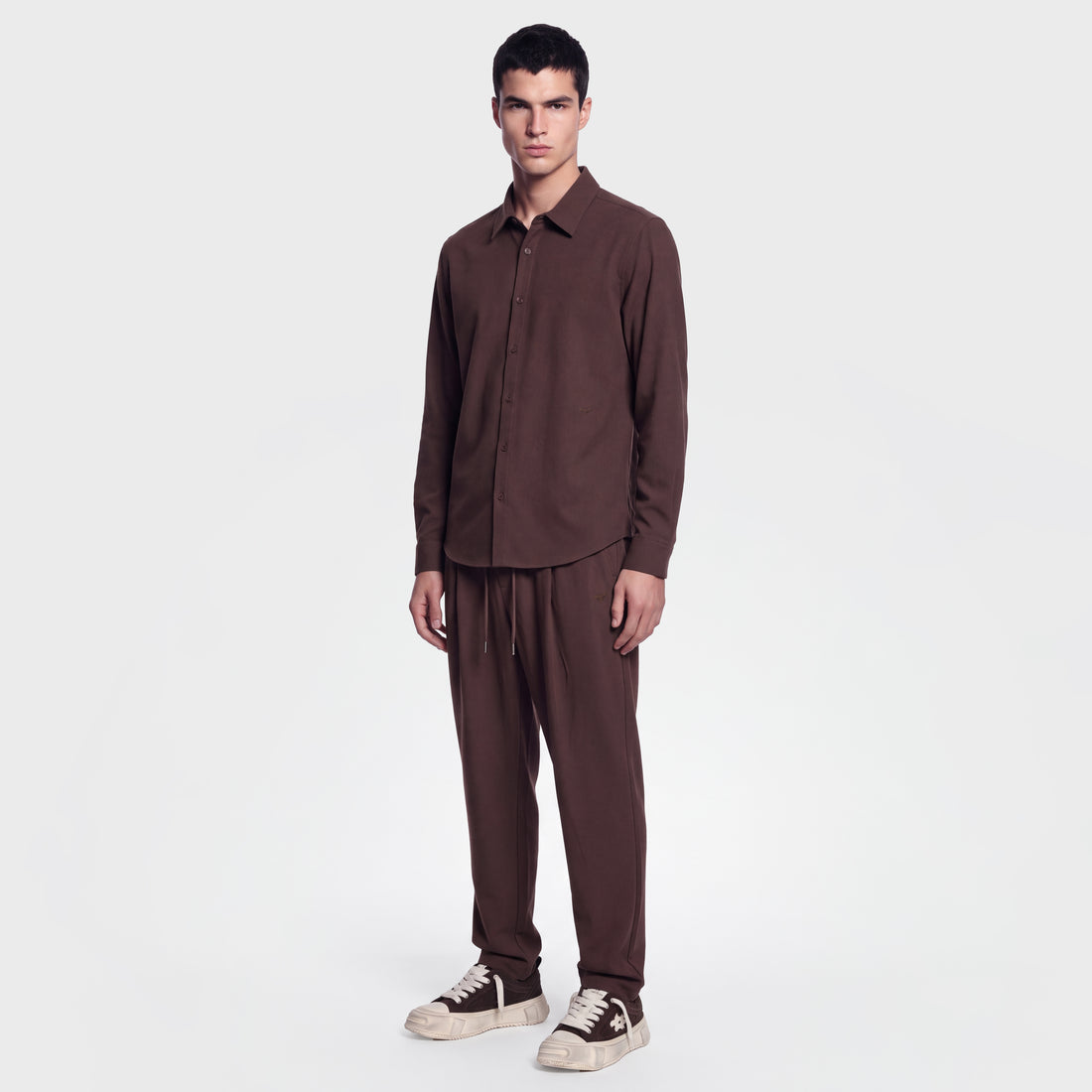 Ainker Wool Blend 1081 Brown Pant