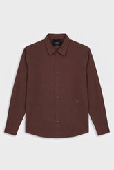 Ainker Wool Blend 1081 Brown Shirt