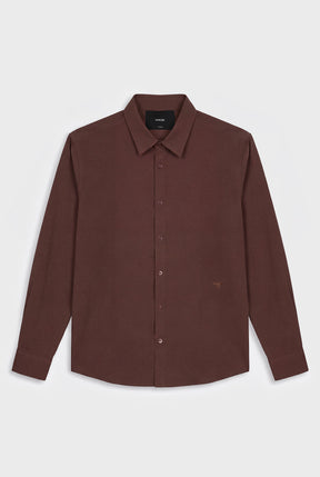 Ainker Wool Blend 1081 Brown Shirt