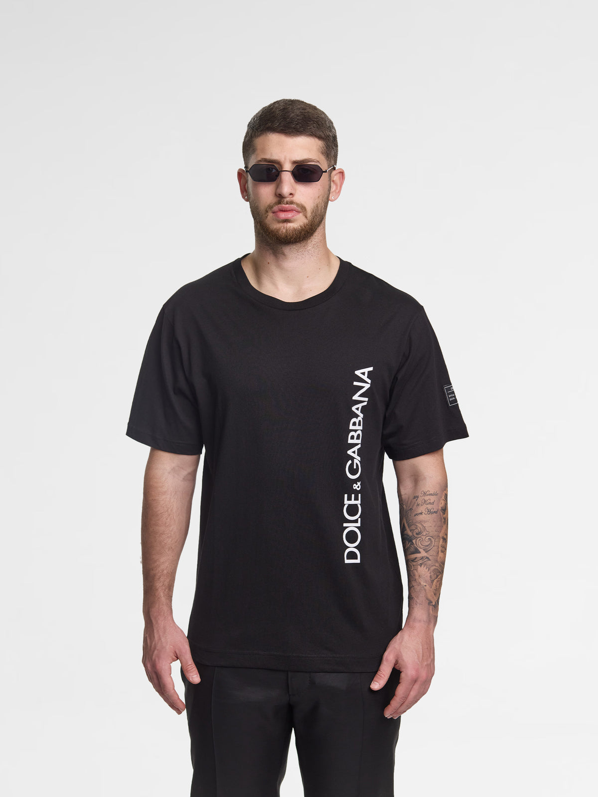 Dolce & Gabbana Short-sleeved T-shirt with vertical logo print