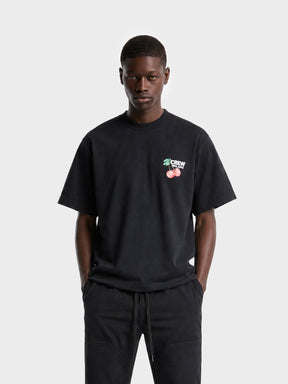 Crew Milano T-Shirt Logo Print CM-45 / BLACK