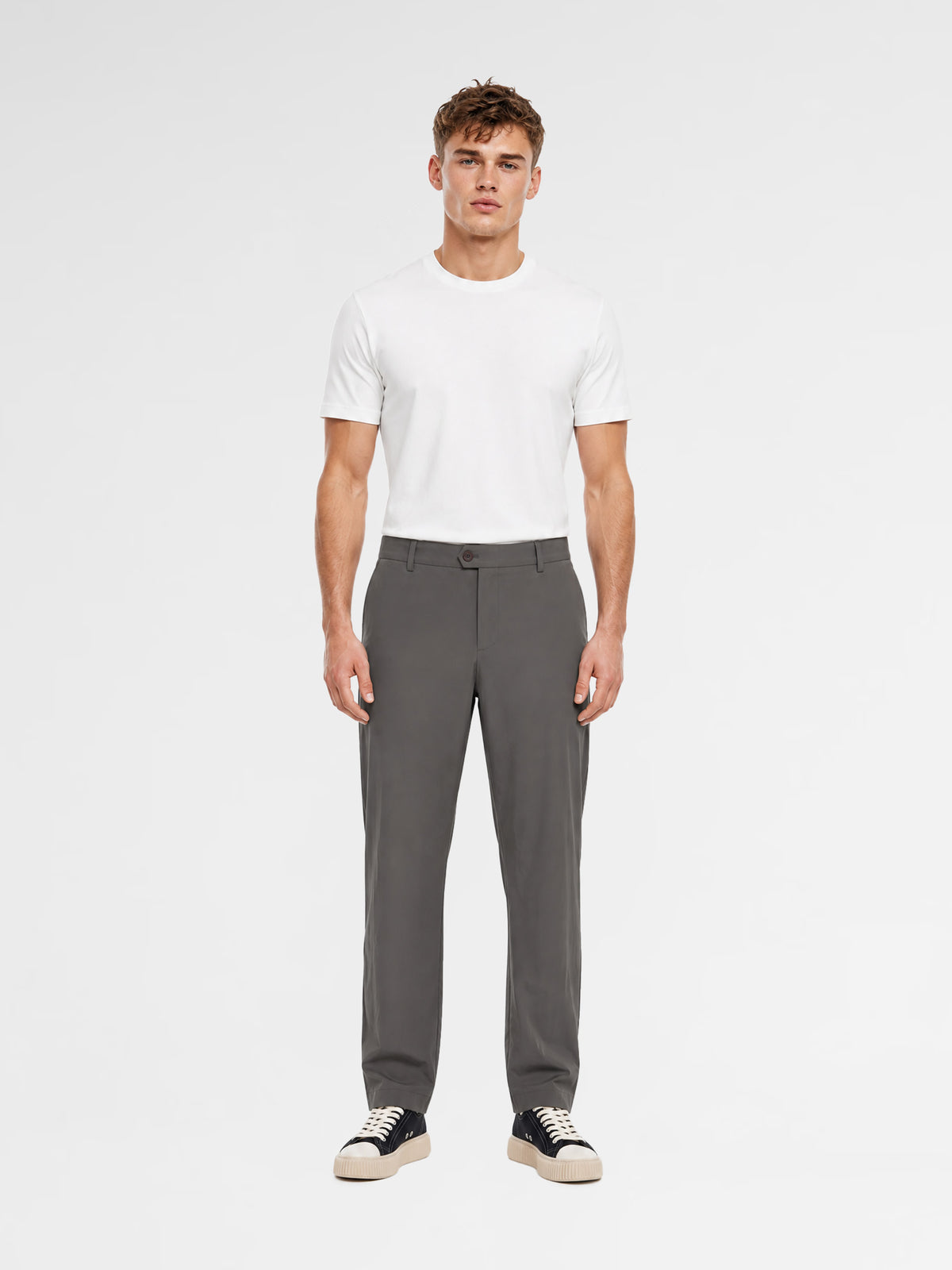 MAISON 9 PARIS High-End Khaki Nylon Trousers Pants