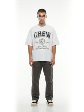 Crew Milano T-Shirt Logo Print - White