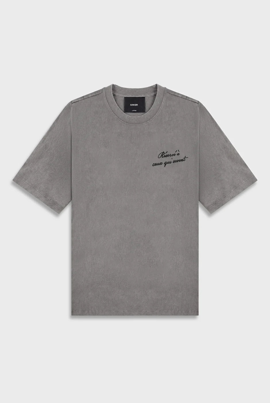 Ainker Cotton 1111 Light Gray T-Shirt
