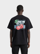 Crew Milano T-Shirt Logo Print CM-45 / BLACK
