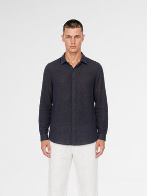 MAISON 9 PARIS Navy Soft Cotton Shirt