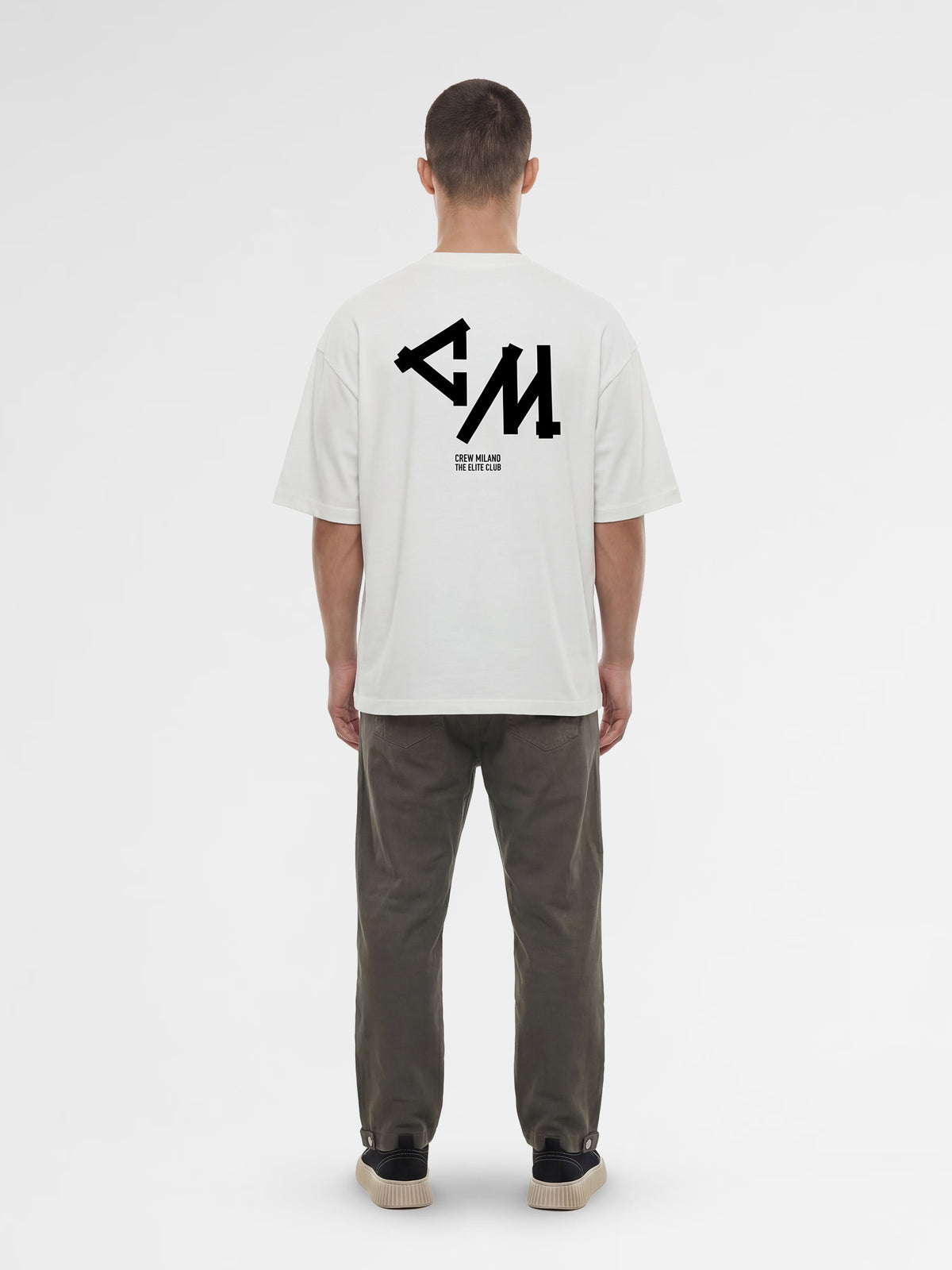 CREW Milano Oversized T-Shirt Logo Print