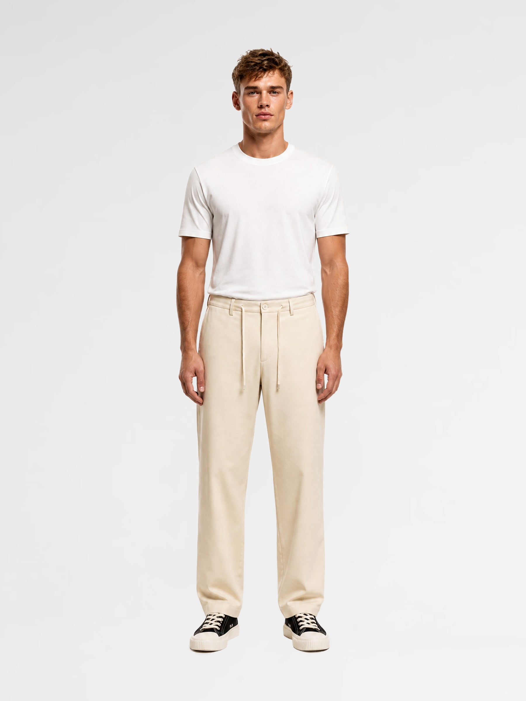 MAISON 9 PARIS Beige Soft Cotton Trousers Pants