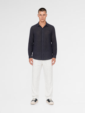 MAISON 9 PARIS Navy Soft Cotton Shirt