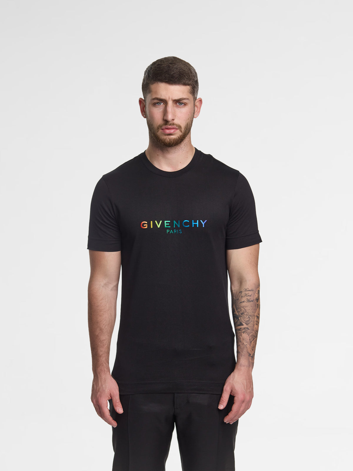 Givenchy Colorful Logo Black T-shirt