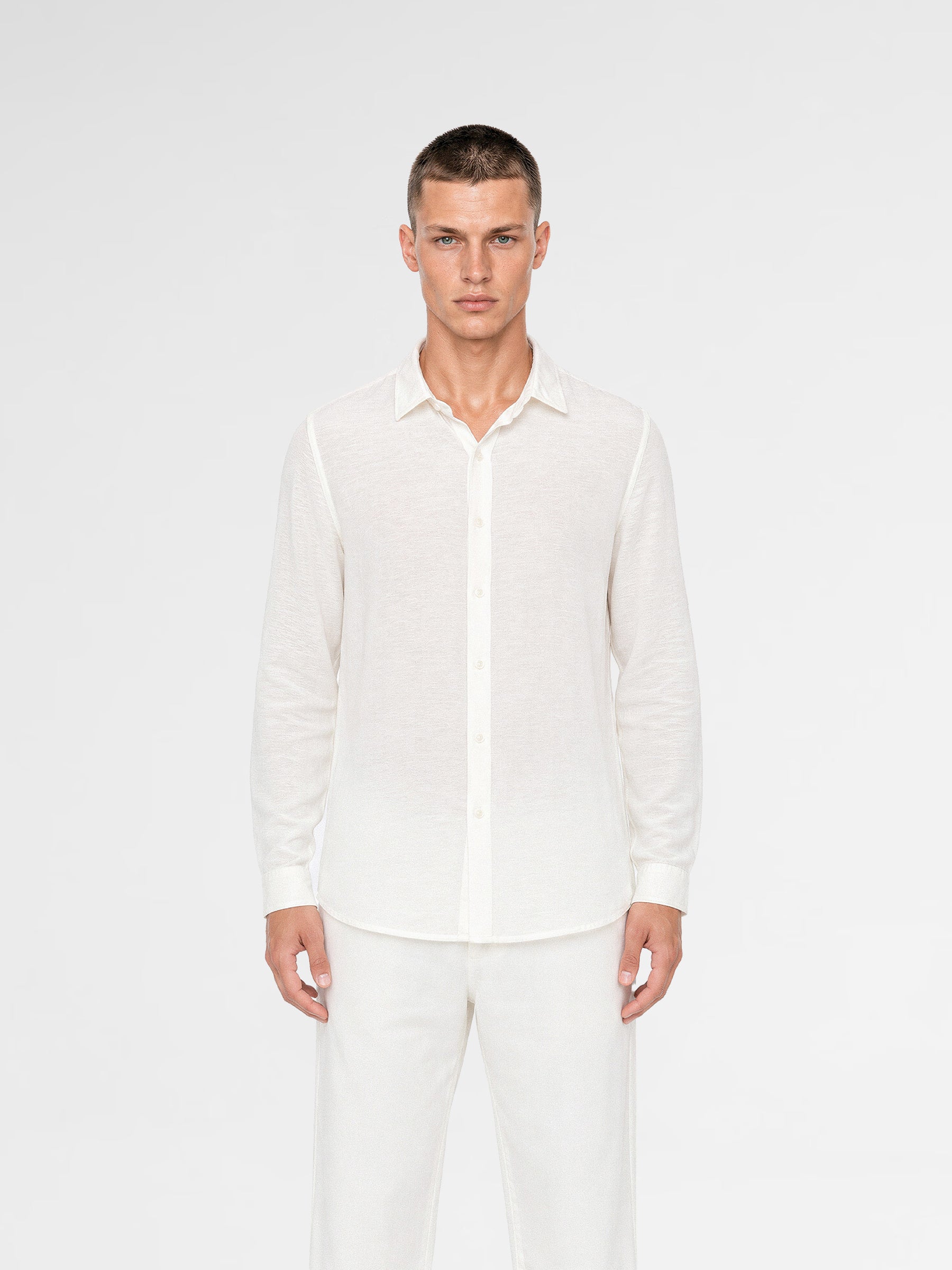 MAISON 9 PARIS White Soft Cotton Shirt