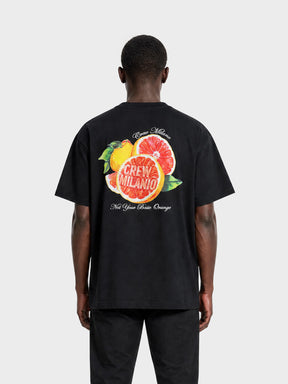 Crew Milano T-Shirt Logo Print CM-43 / BLACK