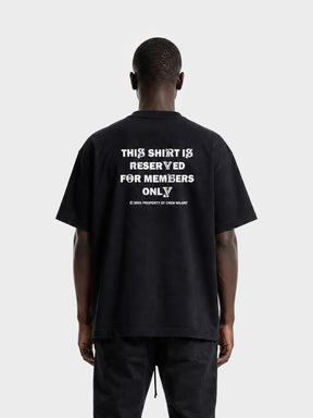 Crew Milano T-Shirt Logo Print CM-41 / BLACK