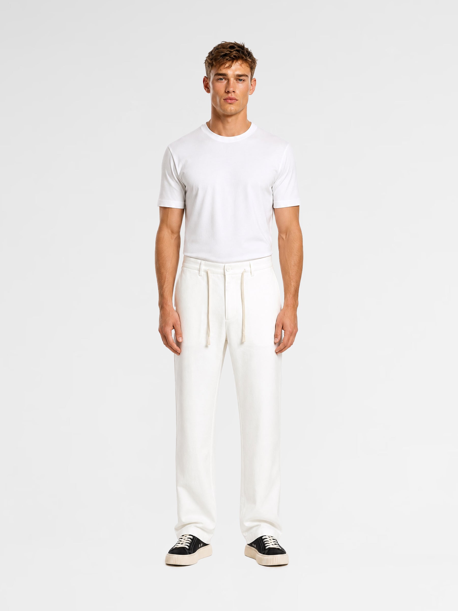MAISON 9 PARIS White Soft Cotton Trousers Pants