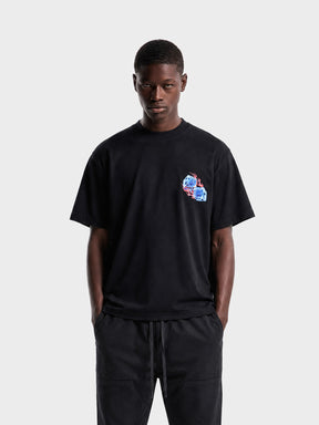 Crew Milano T-Shirt Logo Print CM-42 / BLACK