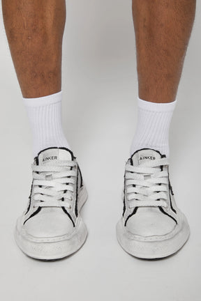 Ainker Super Ball White Canvas Sneakers