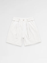CREW Milano Elegant Belt Shorts White