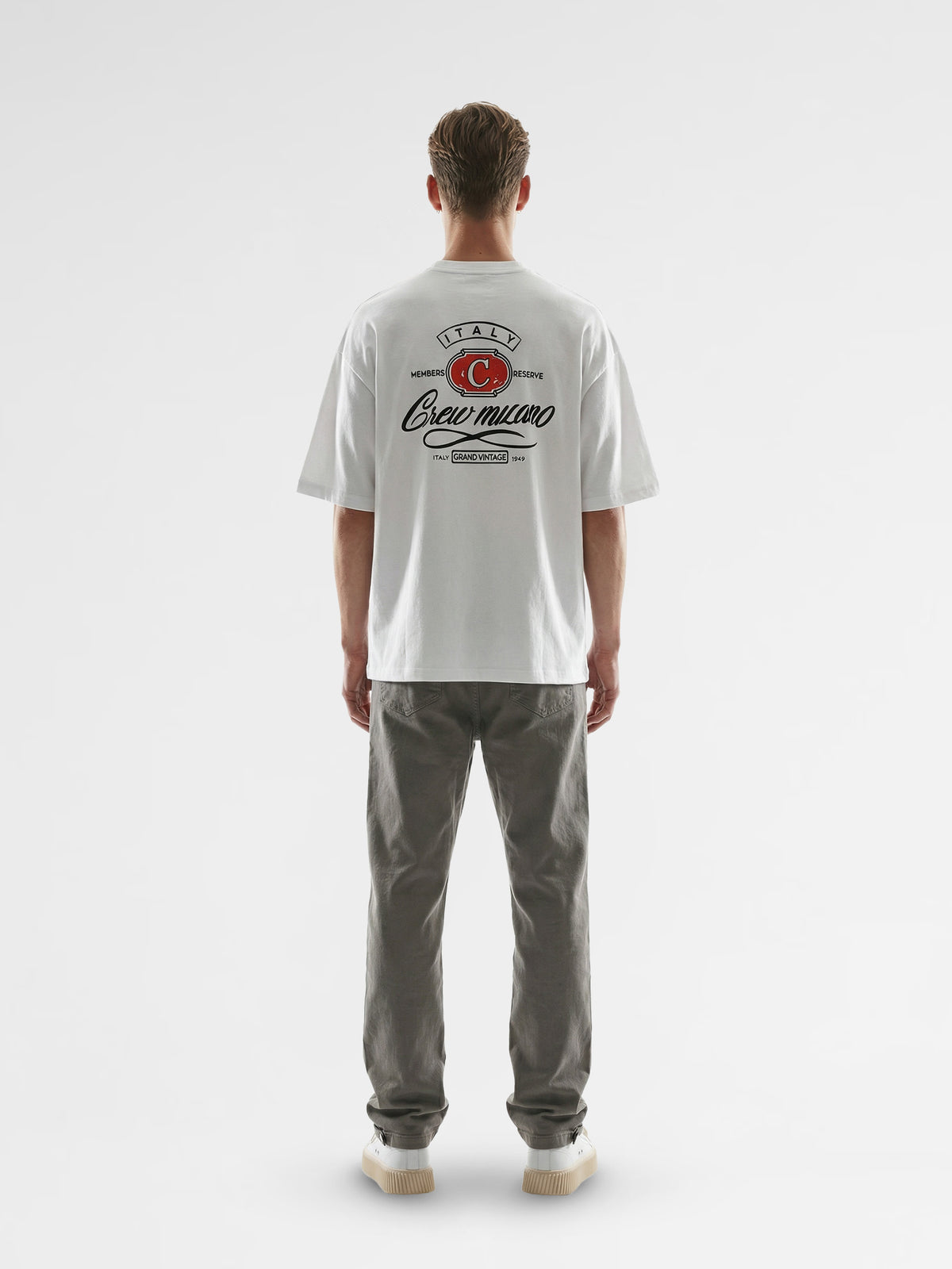 CREW Milano Oversized T-Shirt Logo Print