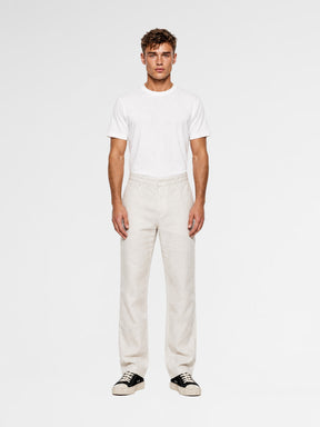 MAISON 9 PARIS White Linen Trousers Pants