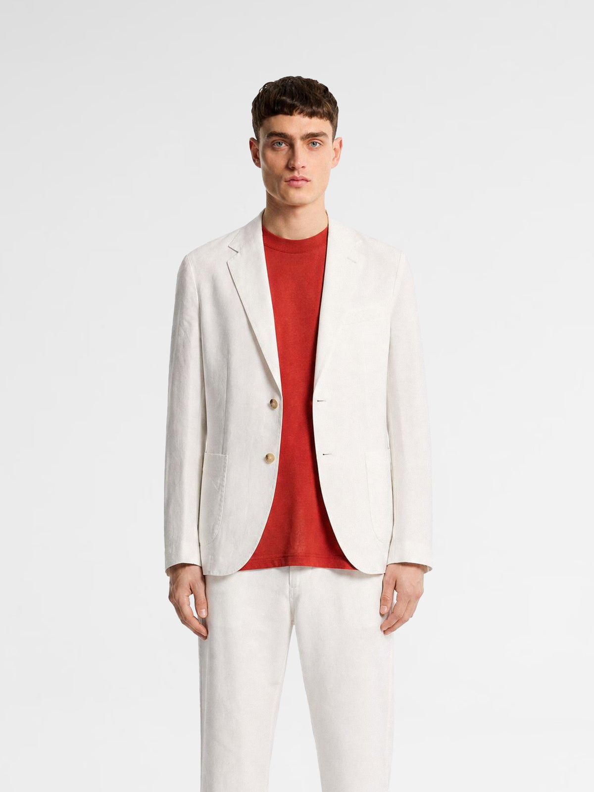 MAISON 9 PARIS White Linen Blazer