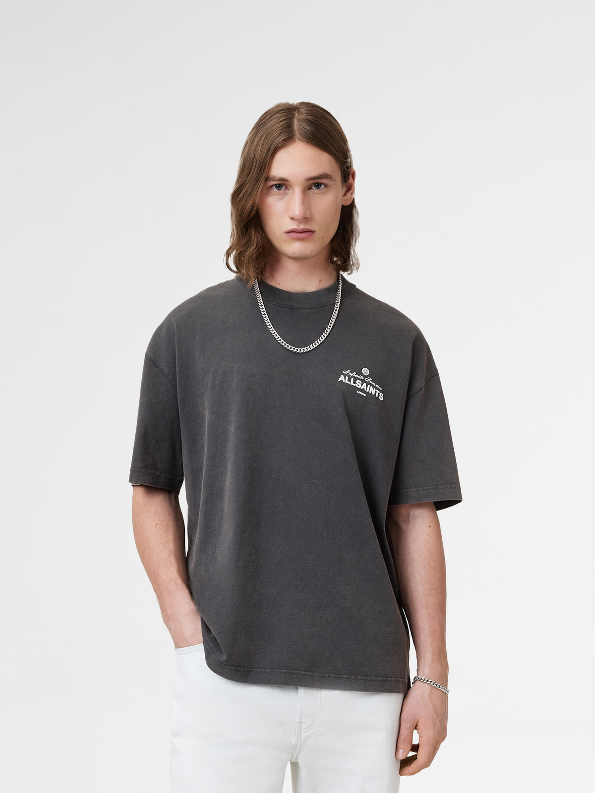 Allsaints Soleil Short Sleeve T-Shirt Shore Washed Black