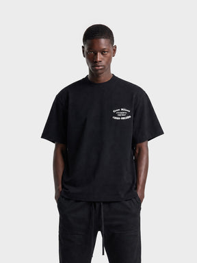 Crew Milano T-Shirt Logo Print CM-33 / BLACK