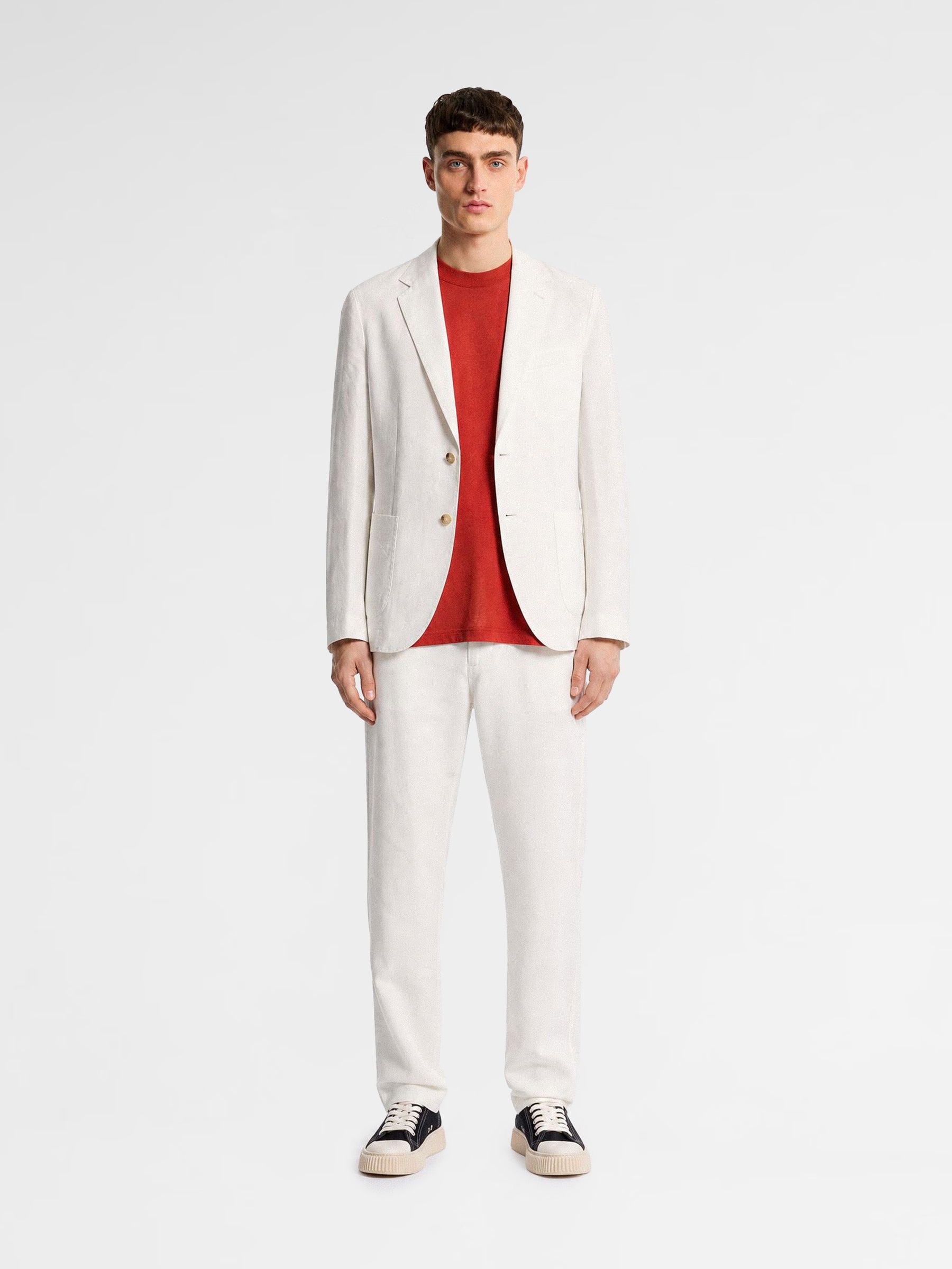MAISON 9 PARIS White Linen Blazer