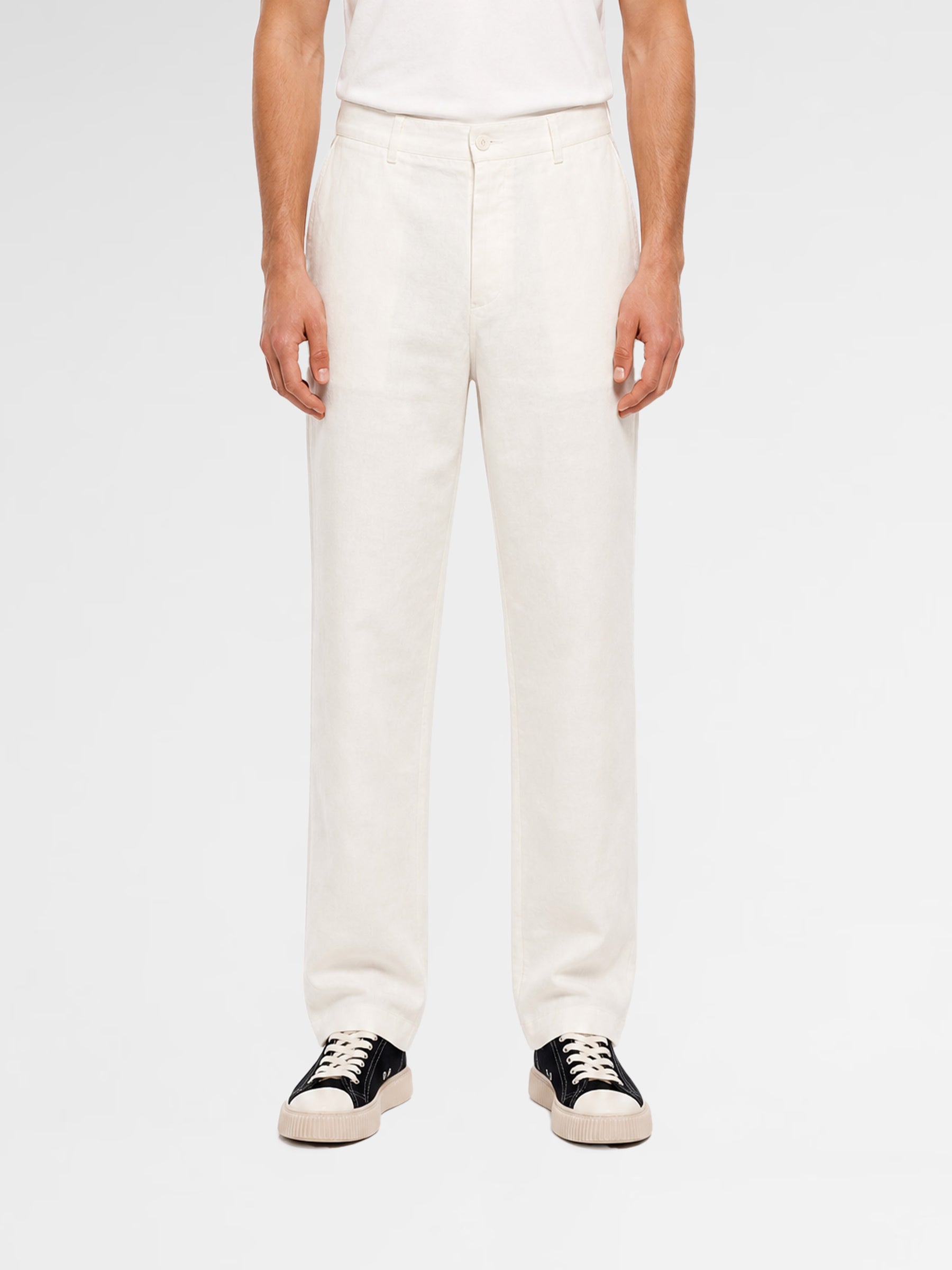 MAISON 9 PARIS Beige Linen Trousers Pants