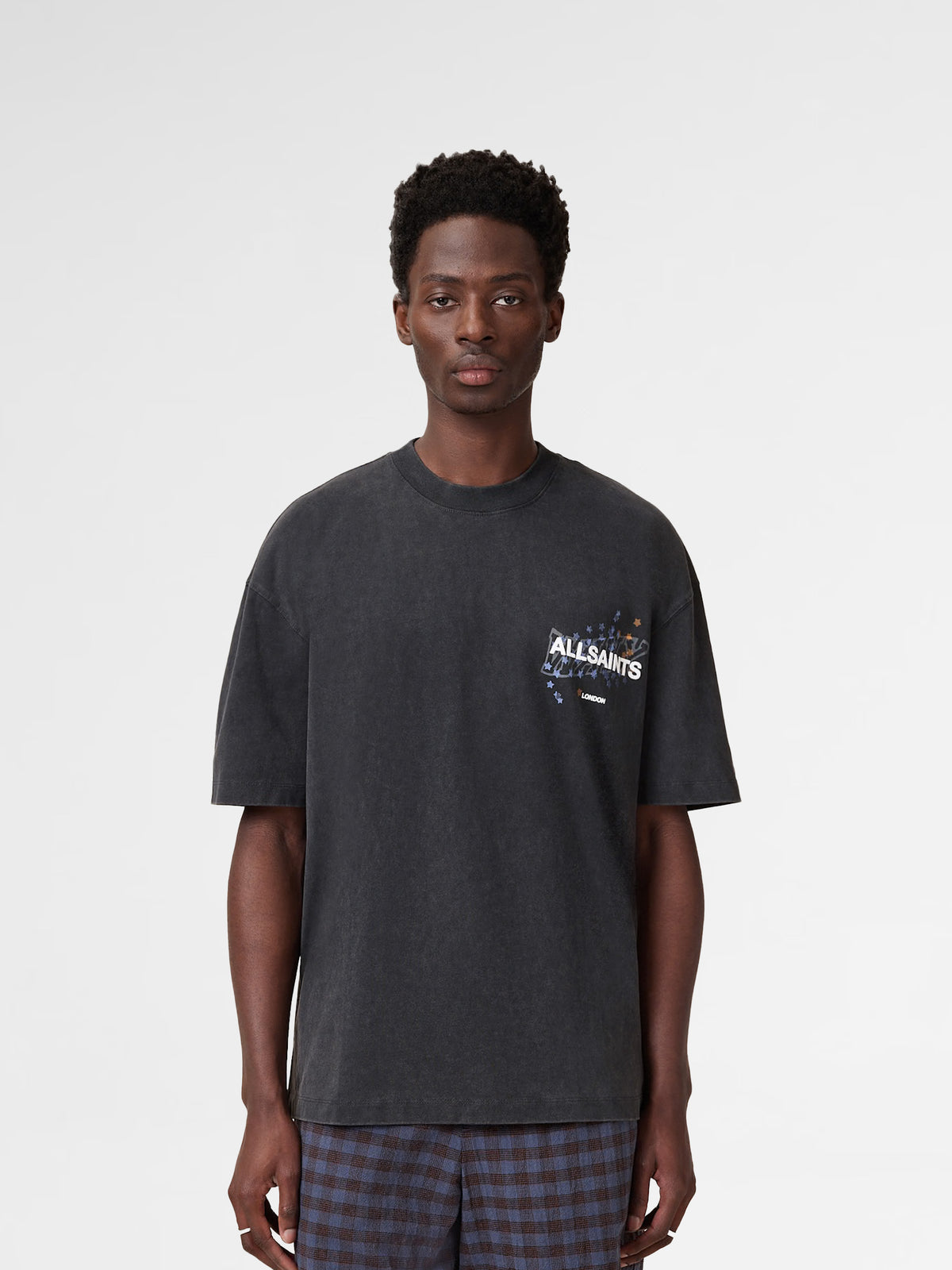 Allsaints Wavy Oversized Crew Neck T-Shirt