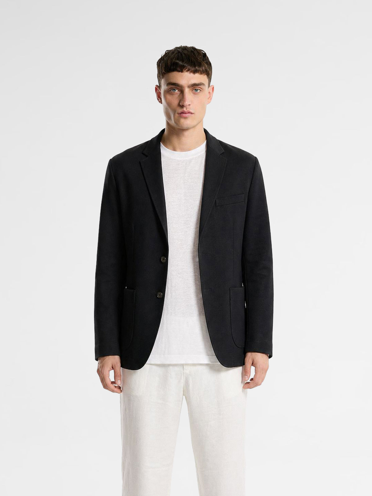 MAISON 9 PARIS Black Linen Blazer