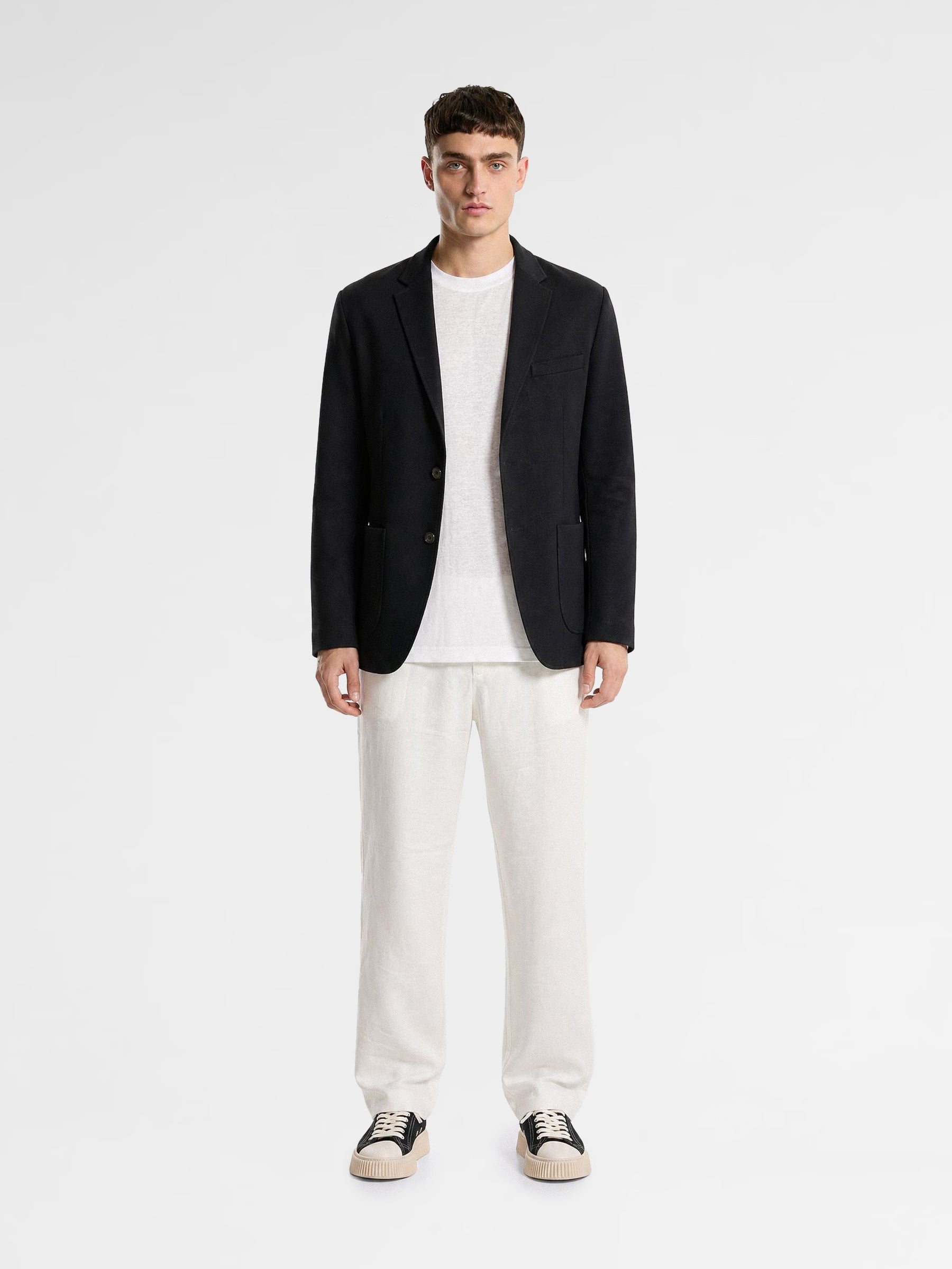 MAISON 9 PARIS Black Linen Blazer