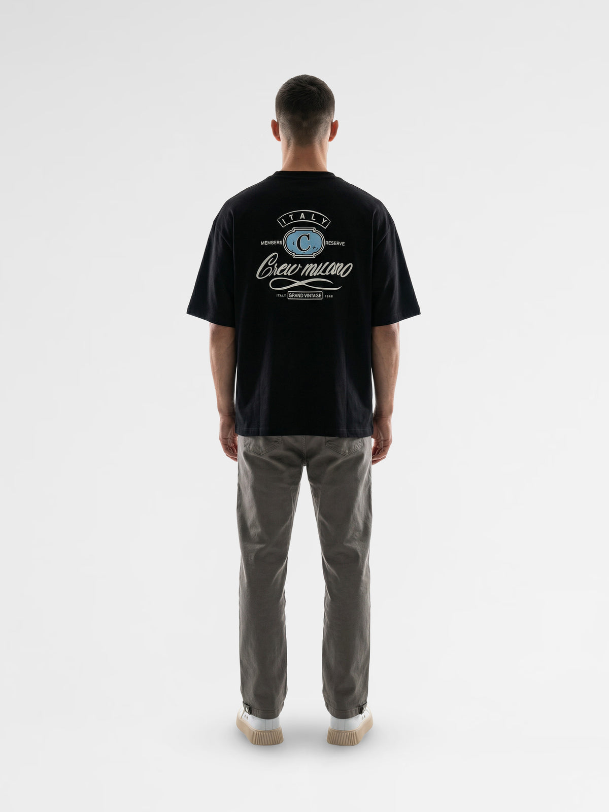 CREW Milano Oversized T-Shirt Logo Print