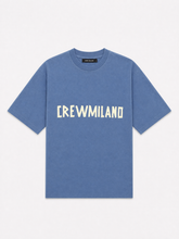 Crew Milano T-Shirt Logo Print - Spray Blue