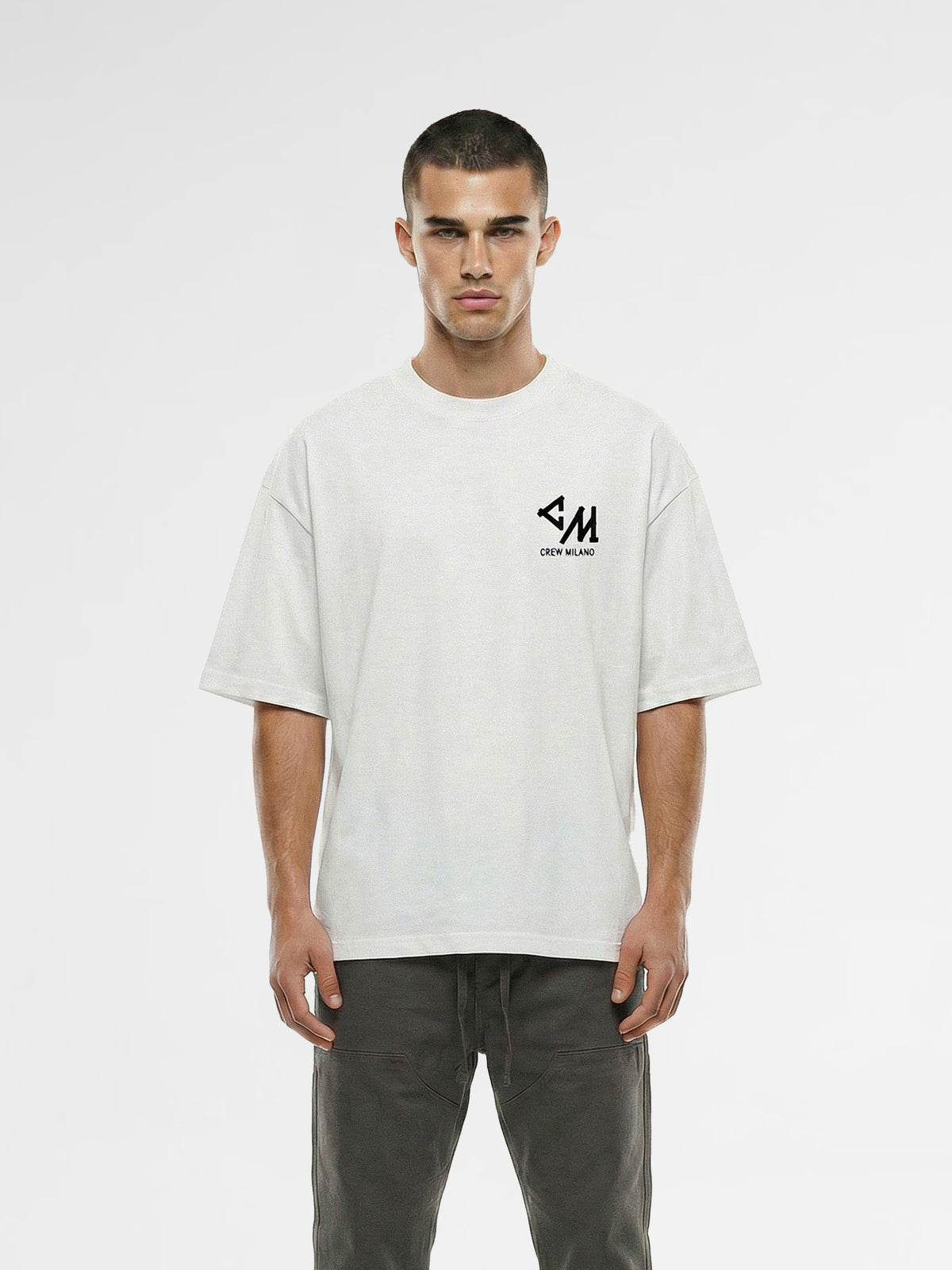 CREW Milano Oversized T-Shirt Logo Print