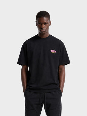 Crew Milano T-Shirt Logo Print CM-34 / BLACK