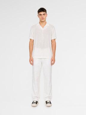 MAISON 9 PARIS White Knit Polo T-Shirt