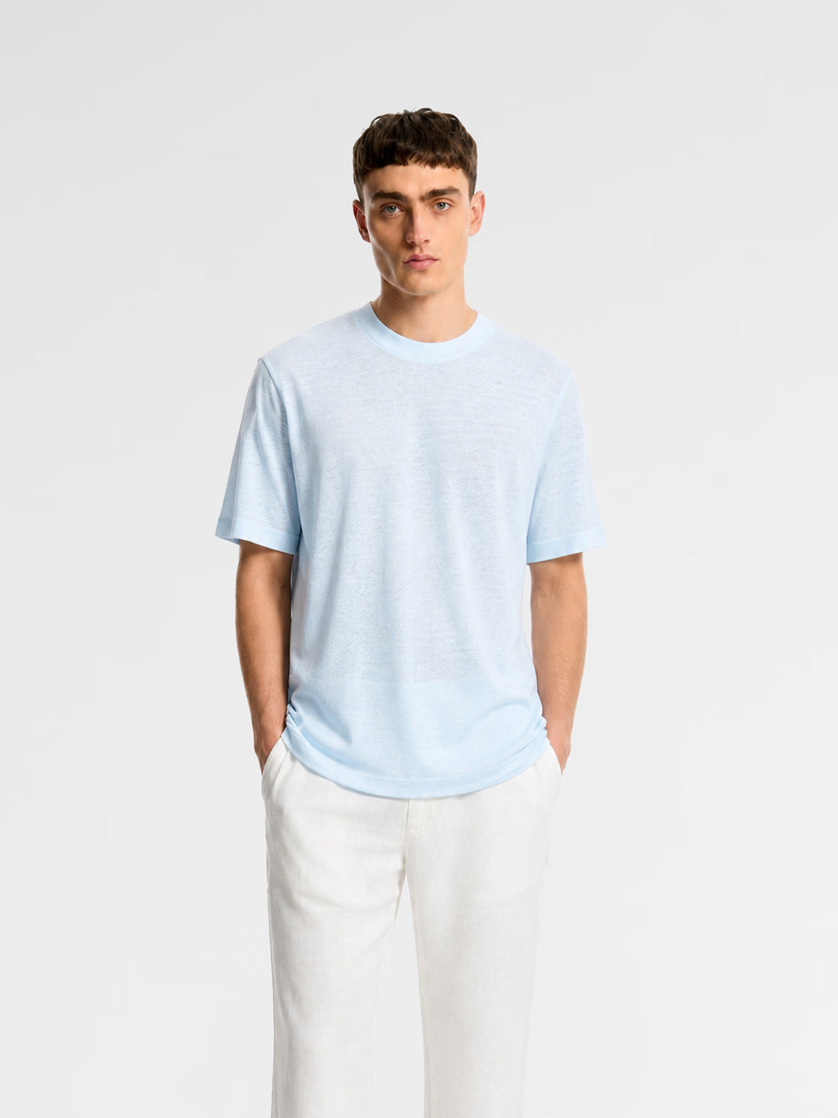 MAISON 9 PARIS Blue Soft Cotton T-Shirt